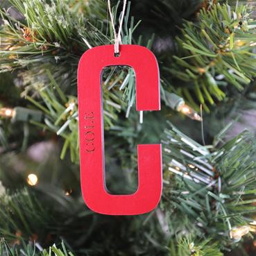 Initial Ornament - RED